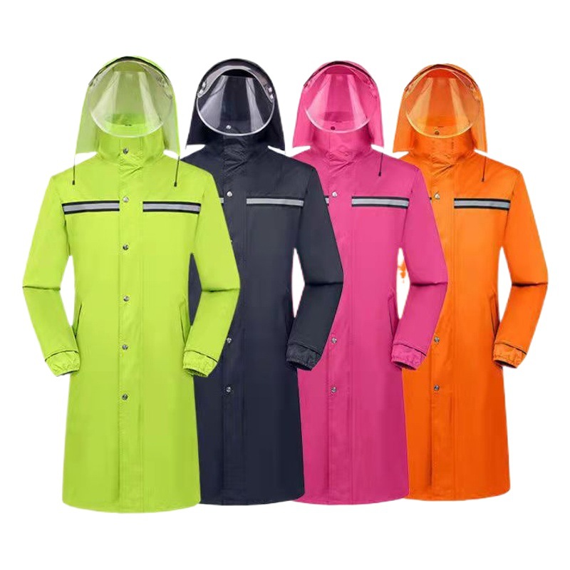 Factory wholesale thick Oxford cloth long raincoat adult riding electric car poncho labor protection body one-piece raincoat