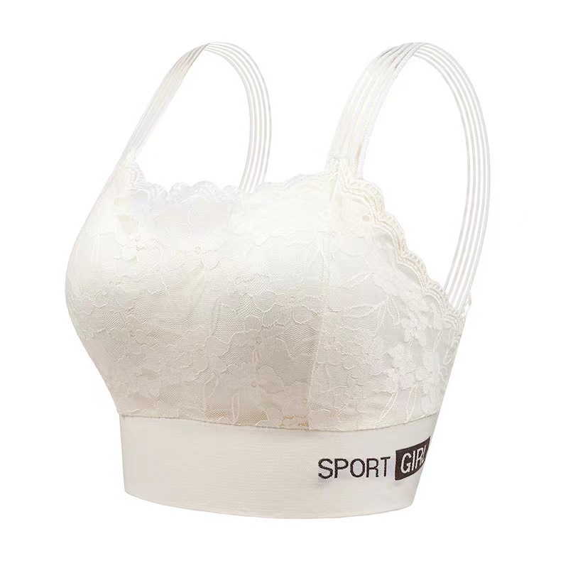Picture of Beauty back lace wrapped chest beauty back seamless big chest show small breast contracting breast plus size anti-exposure bottoming wrapped chest female bra