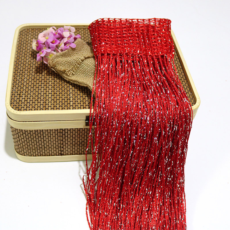 Picture of Hot Selling Encrypted Silver Thread Curtain Door Curtain Hanging Curtain Partition Entrance Curtain Non-Tangled Korean Wedding Decorative Curtain Wholesale