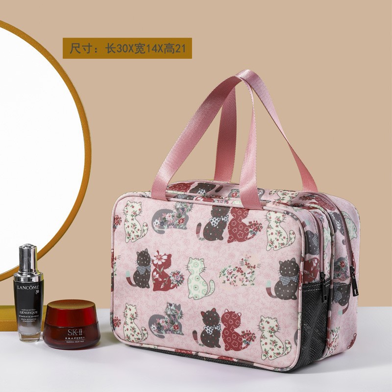 Picture of Double-Layer Large-Capacity and Good-Looking Storage Bag for Travel, Portable Toiletry Bag, Simple Waterproof and Stowable Cosmetic Bag