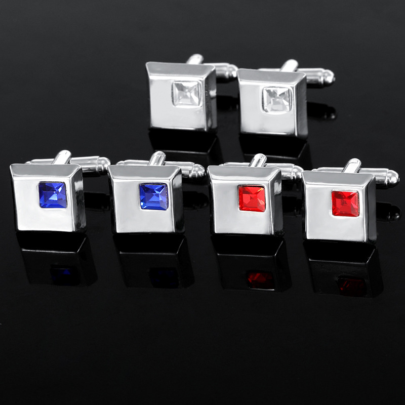Picture of Cross-border Amazon eaby hot selling European and American fashion men's French shirt personalized diamond cufflinks accessories