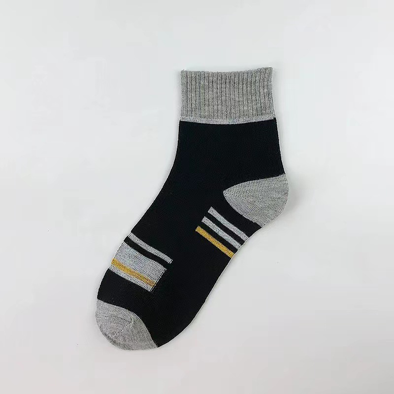 Picture of Socks Men's Mid-tube Socks Spring and Autumn Sports Sweat-absorbent Deodorant Socks Spring and Summer Thin Color-matching Striped Sports Socks
