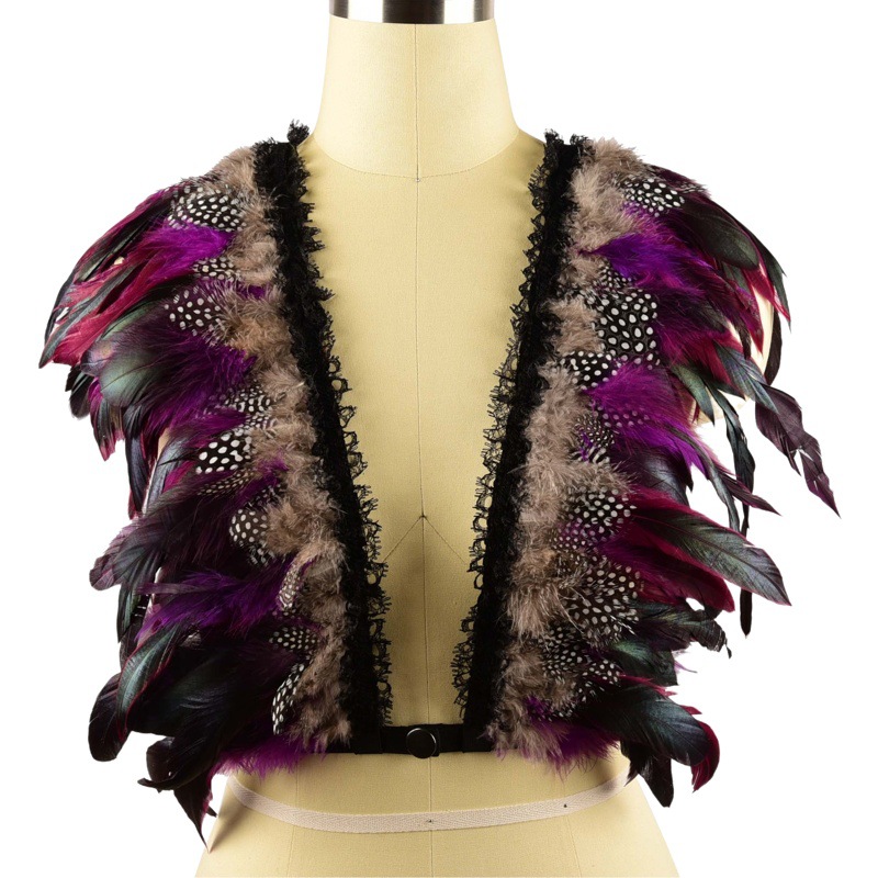 Cross-border Amazon AliExpress Purple Feather Dew Sex Harness Underwear Nightclub Party Wind O0308