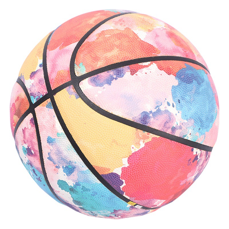 Printed Basketball No. 7 Soft Leather Color Pu Basketball Indoor and Outdoor Adult Student Competition Training Basketball Manufacturer Wholesale