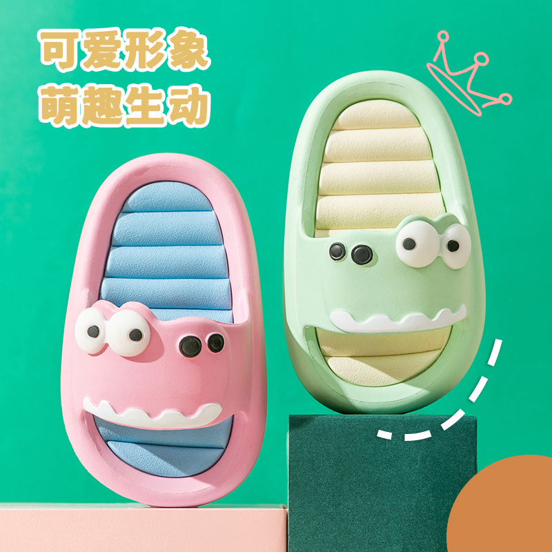 Picture of Cartoon Dinosaur Baby Children's Slippers Summer Boys and Girls Bathroom Non-Slip Baby Children's Slippers