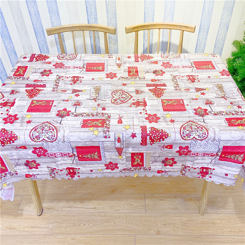 Picture of 2022 new Christmas tablecloth decoration Amazon cross-border hot selling Christmas printed tablecloth table towel wholesale