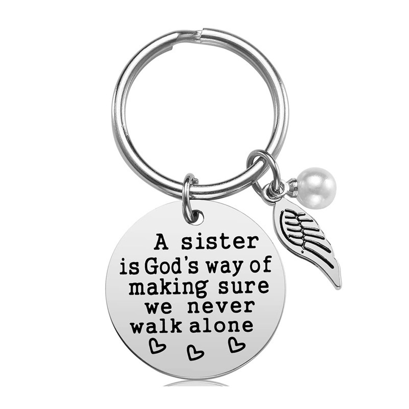 Europe and the United States new product A sister is god's way to send friends and sisters Christmas birthday key chain
