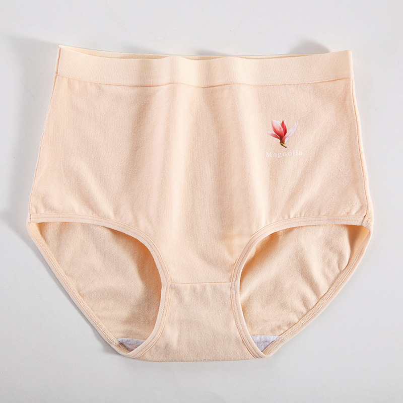 Picture of Mom's High-Waisted Pure Cotton Underwear Women's Butt Lifting and Tummy Control Large Size Underwear Women's 100kg Pure Cotton Women's Briefs