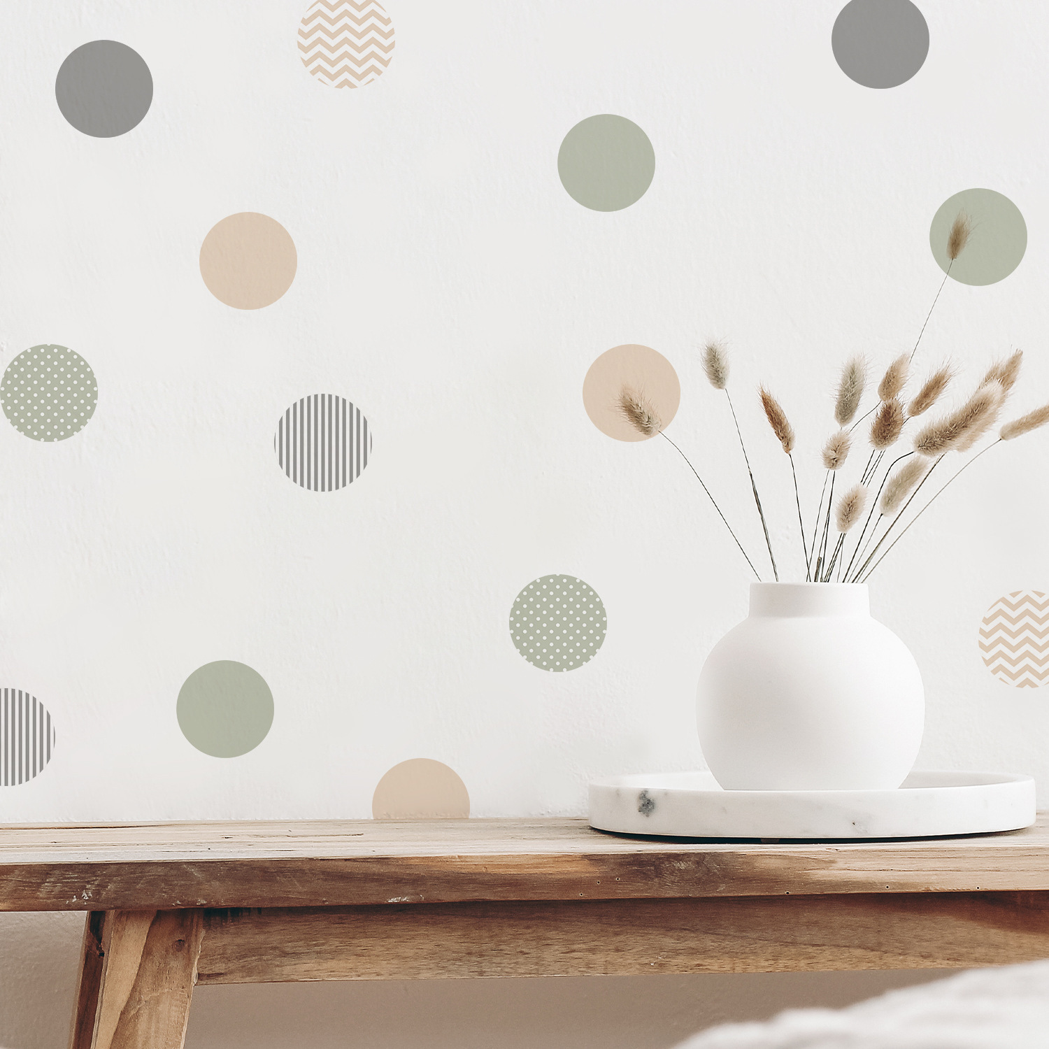 A set of 6 twill polka dot stickers home decoration plain polka dot stickers cross-border new