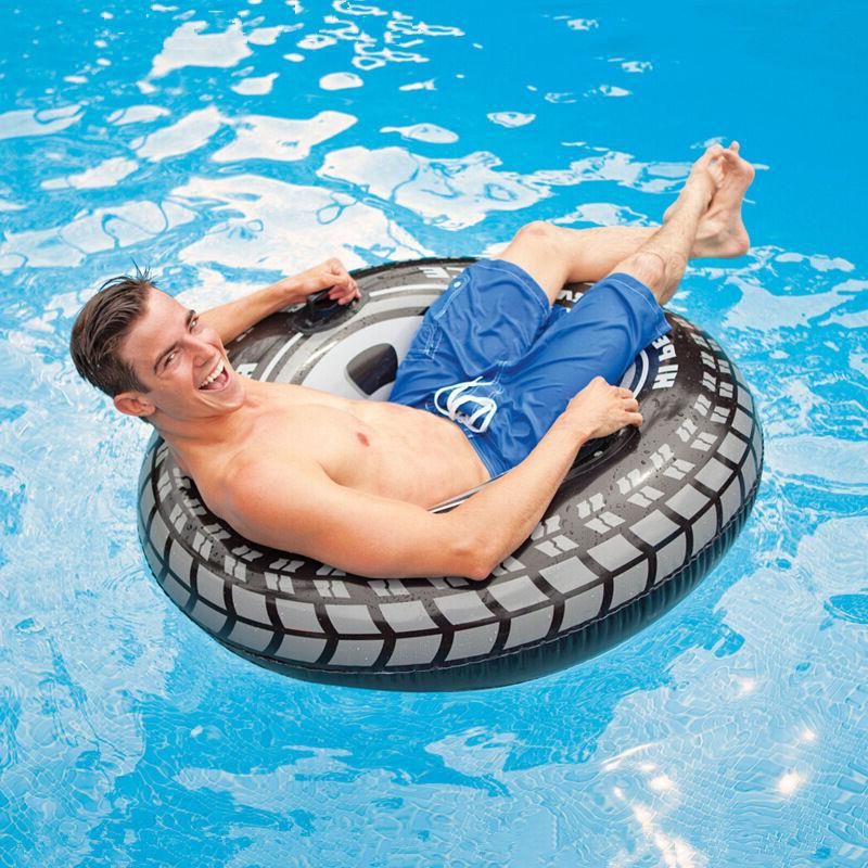 INTEX Adult Underarm Oversized Thickened Fat Man Water Inflatable Swimming Ring Tire Handle Floating Ring