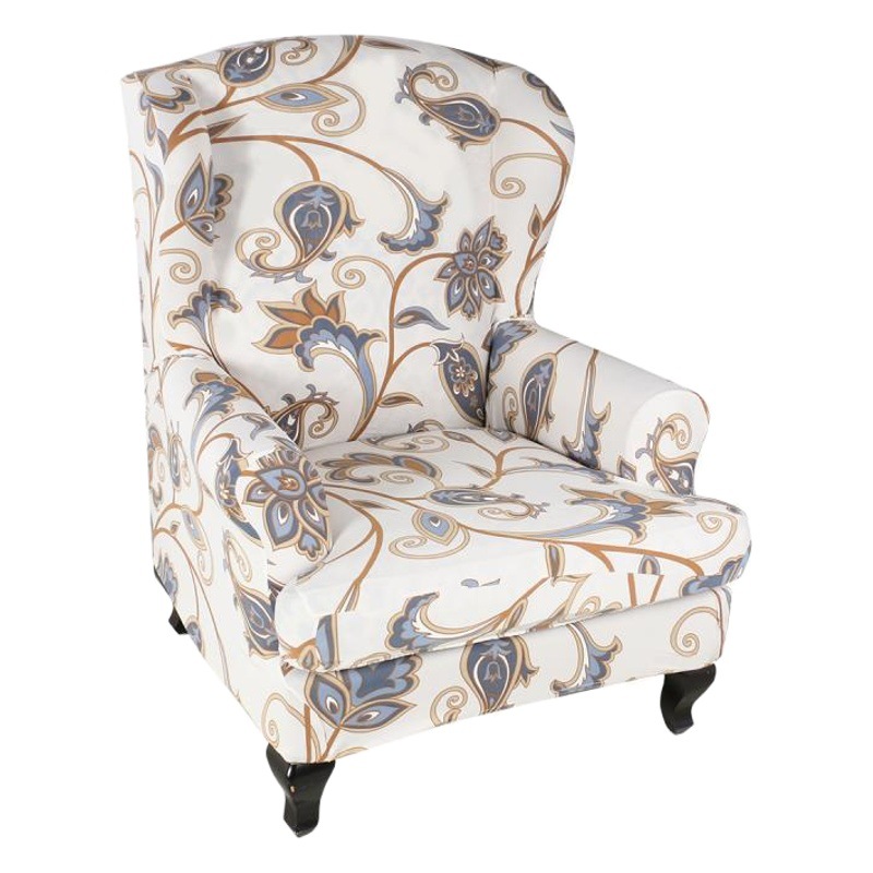 Cross-Border Elastic Printed Tiger Stool Cover and Chair Cover All-Inclusive Single Wing Back Sofa Cover American Scamond Tiger Stool Cover