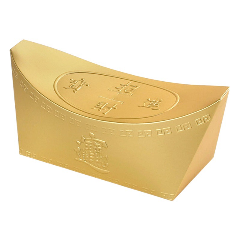 Creative folding gold ingot shape New Year candy gift box spot small Year Gold small gift packaging box
