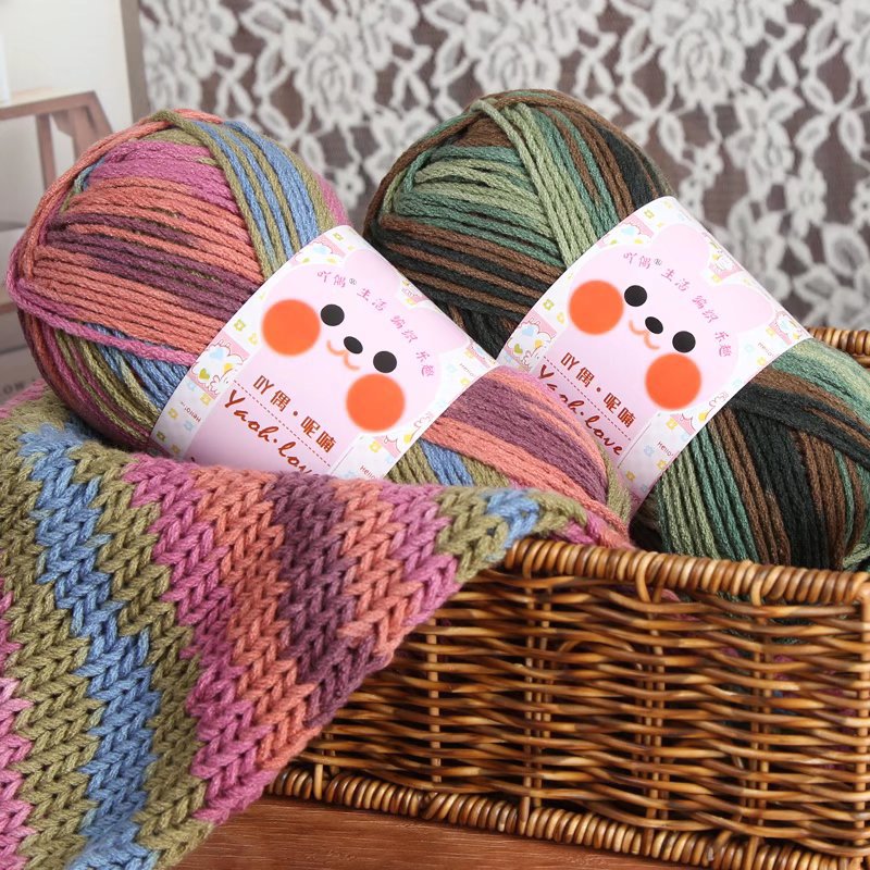 Acme woolen 6-Strand section dyed milk cotton children's thread color wool thick wool acrylic material diy hand woven