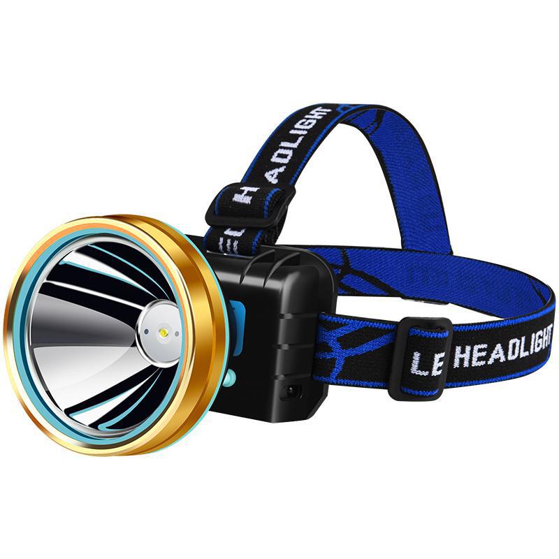 Strong light rechargeable LED headlight outdoor hiking long-range miner's lamp night fishing lamp head-mounted flashlight strong light headlight