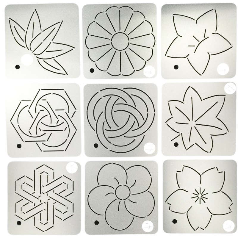 Patchwork pressing template grid pressing template embroidery quilting template tracing plate flower-shaped ring multi-Specification