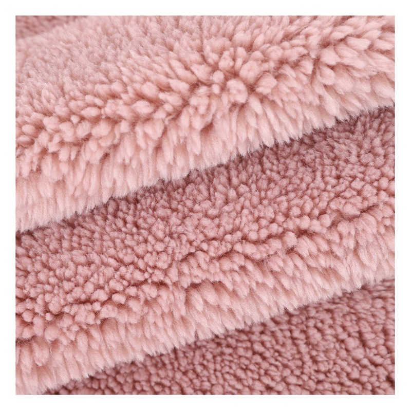 Suede jacket fabric 600g large particle lamb wool lamb wool composite suede fur fabric