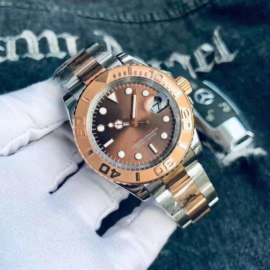N Factory Men's Automatic Mechanical Watch Black Submariner Men's Stainless Steel Casual Waterproof Wristwatch with Simple Calendar