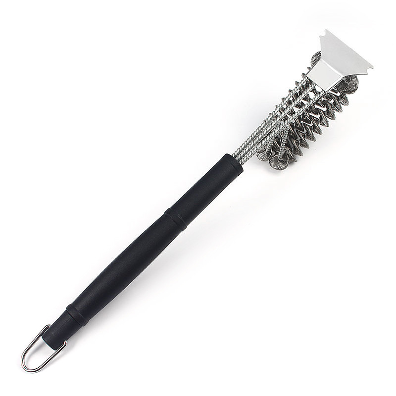 Picture of Factory wholesale barbecue wire brush copper wire brush barbecue net cleaning brush long handle curling brush spring steel wire brush