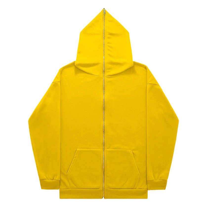 Solid color cross-border sweater supply full zipper hoodie men's blank cardigan zipper hoodie sweater in stock