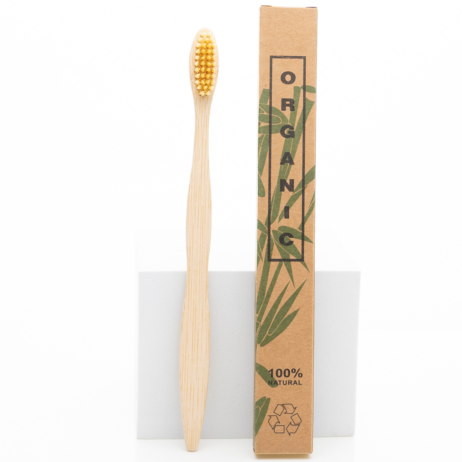 Picture of Hotel Disposable Bamboo Toothbrushes, Multi-Color Soft and Hard Bristles, Biodegradable Bamboo Toothbrushes, Customizable with Logo, Set Packaging