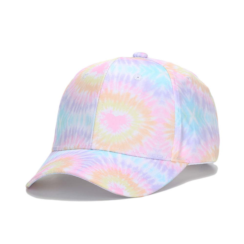Picture of Spring and Summer Kidsren's Tie-Dye Baseball Caps for Boys and Girls Outdoor Sunshade and Sun Protection Caps Sports Peaked Caps Ponytail Baseball Caps
