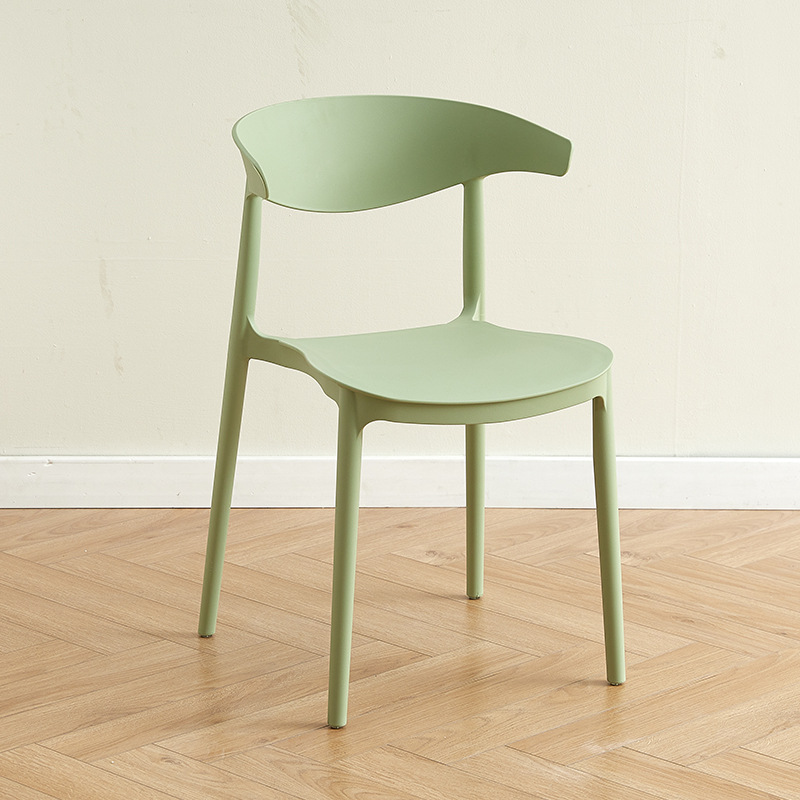Picture of Modern Simple Plastic Chair for Home Use, Adult Chair with Backrest, Horn Chair, Cafe Dining Chair, Backrest Chair, Lightweight and Durable