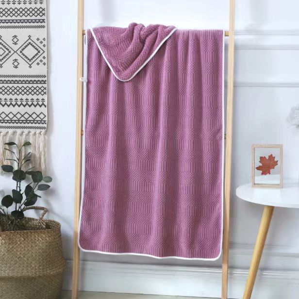 Picture of Bath Towel Set, Extra Large, Thick, Soft, Absorbent, Face Towel, Dormitory Adult Wholesale, Couple Coral Fleece Towel