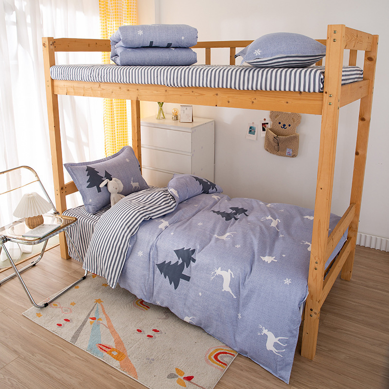 Picture of Bedding Set for Student Dormitory, Single-Person Quilt, Complete Six-Piece or Eight-Piece Set, Double-Person Warm Quilt Core, Full Mattress Set
