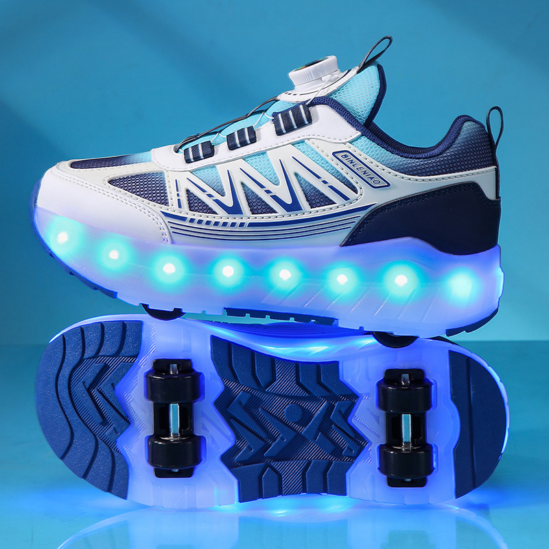 Picture of Binle Bird Children's Heal Shoes Four Wheel Summer Boys' Luminous Detachable Girls' Student's Wheeled sneaker