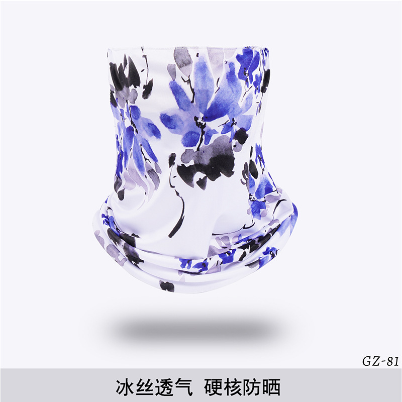 Picture of Outdoor ice silk mask changeable ear scarf men's and women's bicycle riding hood collar sun protection scarf summer