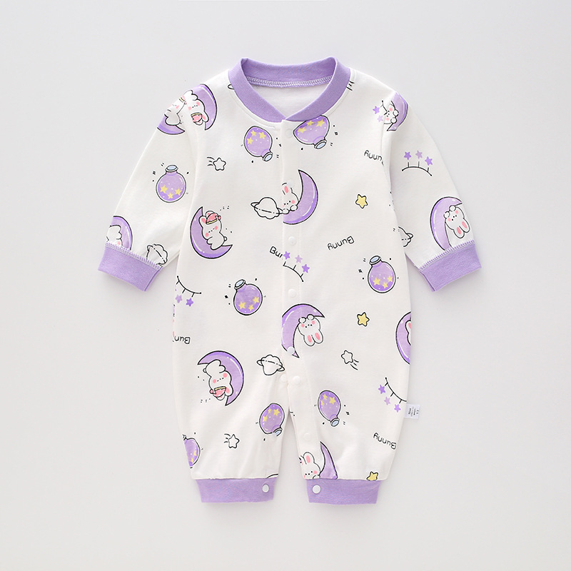 Spring and Autumn New Baby Jumpsuit Baby Long-sleeved Climbing Wear Pure Cotton Class A Base Underwear Newborn Harper Pajamas