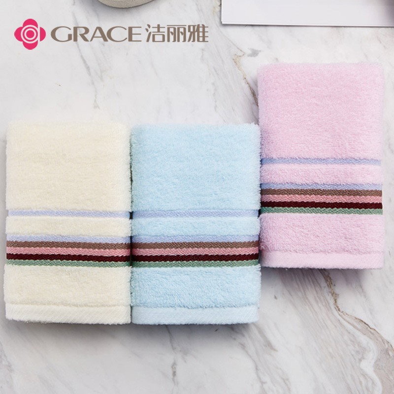 Picture of Jieliya towel 6638 plain pure cotton soft satin strong absorbent gift towel cotton wholesale