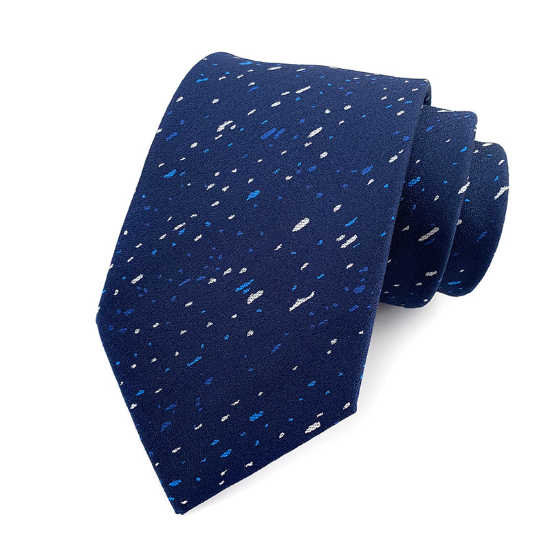 Picture of in stock wholesale men's tie jacquard yarn-dyed fabric small floral pattern business casual wedding groom tie