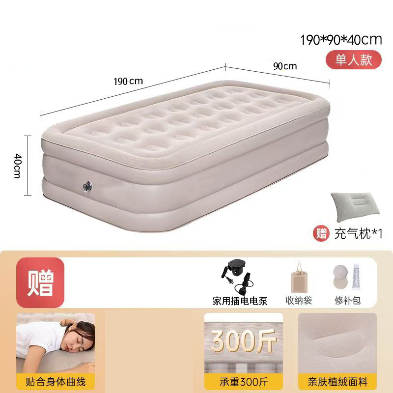Picture of Outdoor Automatic Inflatable Mattress Single and Double Household Floor Sleeping Mat Camping Tent Folding Air Bed Lunch Break Factory