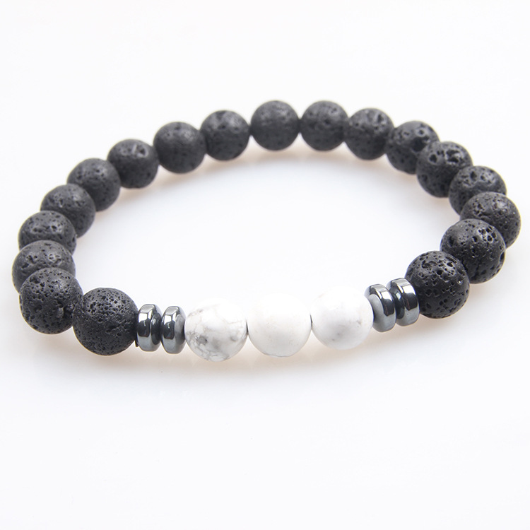 Picture of Zhou Lianfa Tiger Eye Bracelet Men's 8MM Beads suit Elastic Adjustable Black Crystal Beads Suitable for Ladies Ceremony