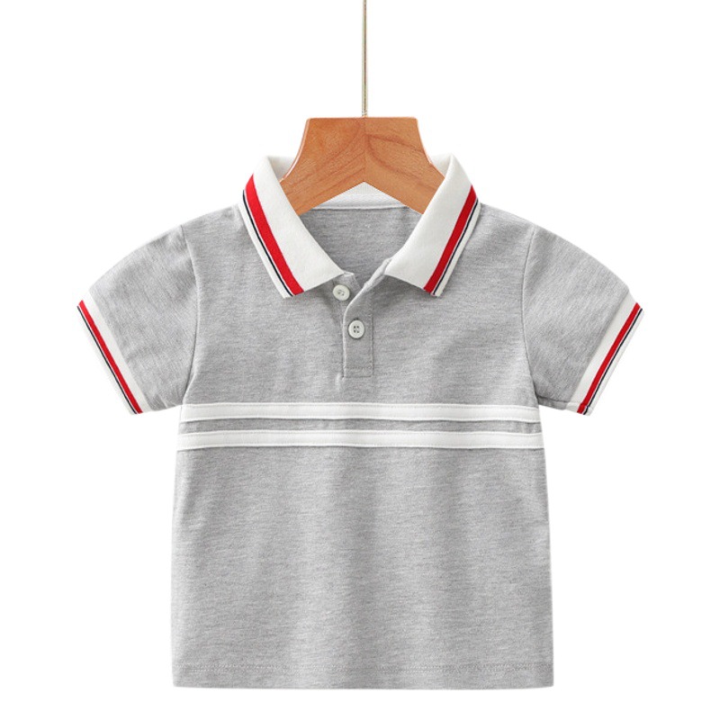 Baby Summer One-Body Dress POLO Flat-Angle Short-Sleeved Gentleman Newborn Summer Men's Baby One-Year-Old Full Moon Dress