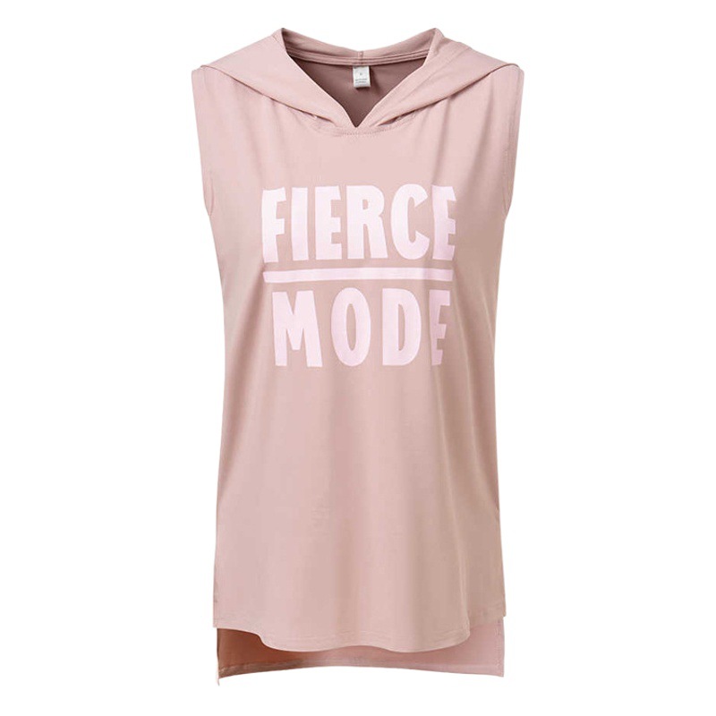 Sleeveless Hooded Quick-drying Iron Sports Vest Women's Outer Wear Running Fitness Suit T-shirt Loose Yoga Suit Summer Top