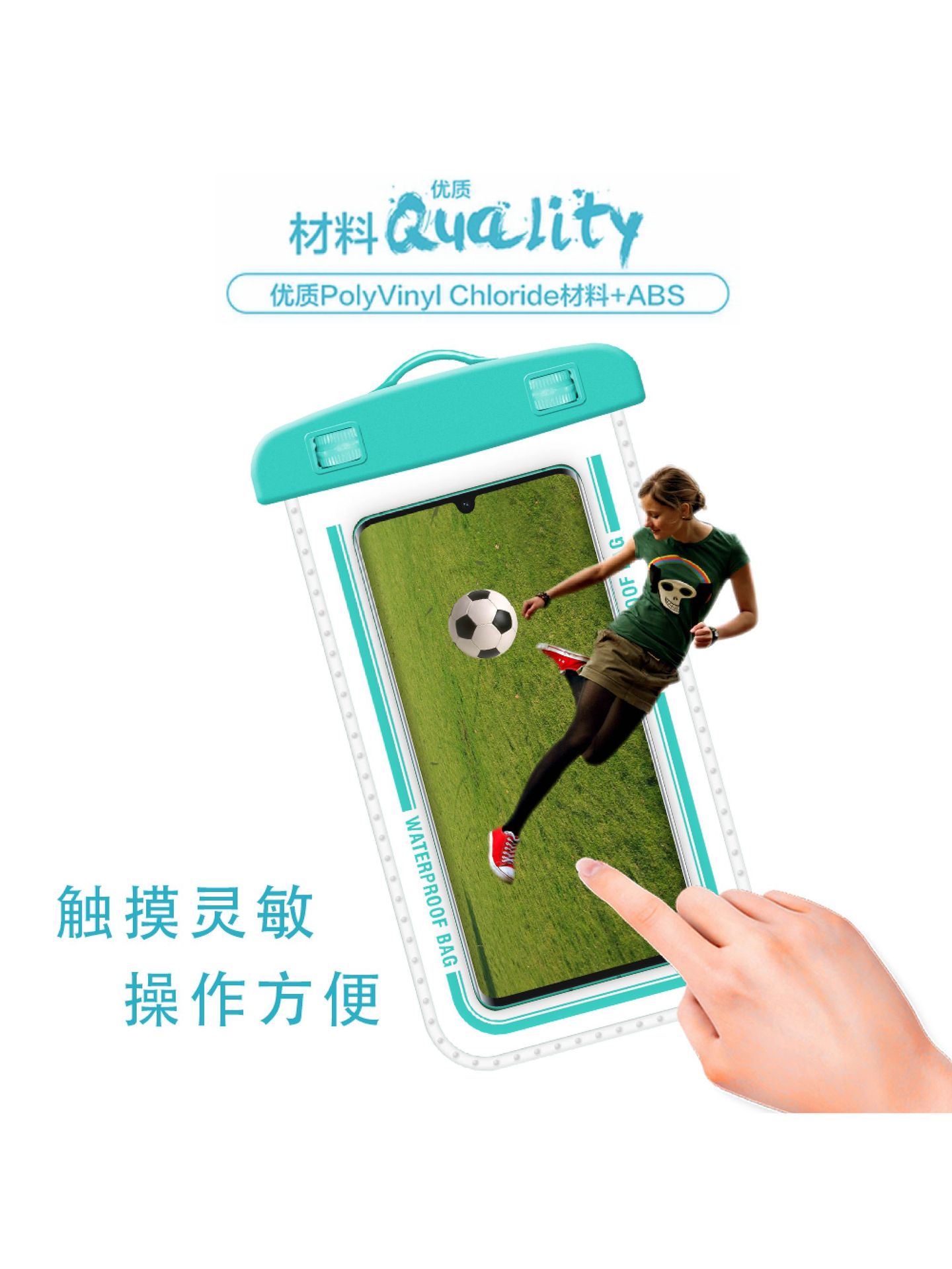 Picture of 99% Universal Mobile Phone Waterproof Case Protective Cover New Diving Large Transparent Swimming Mobile Phone Waterproof Bag Wholesale