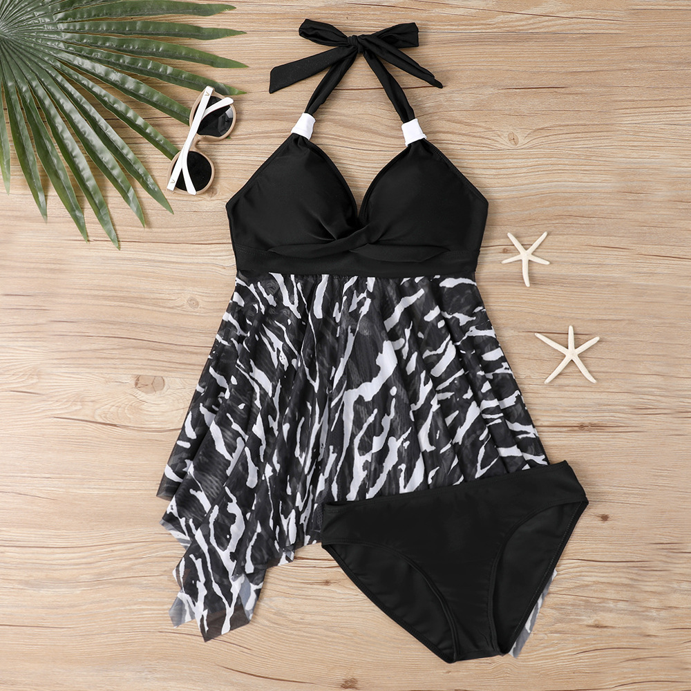2025 new women's plus size swimsuit women's tankini European and American women's swimsuit independent station cross-border foreign trade swimsuit
