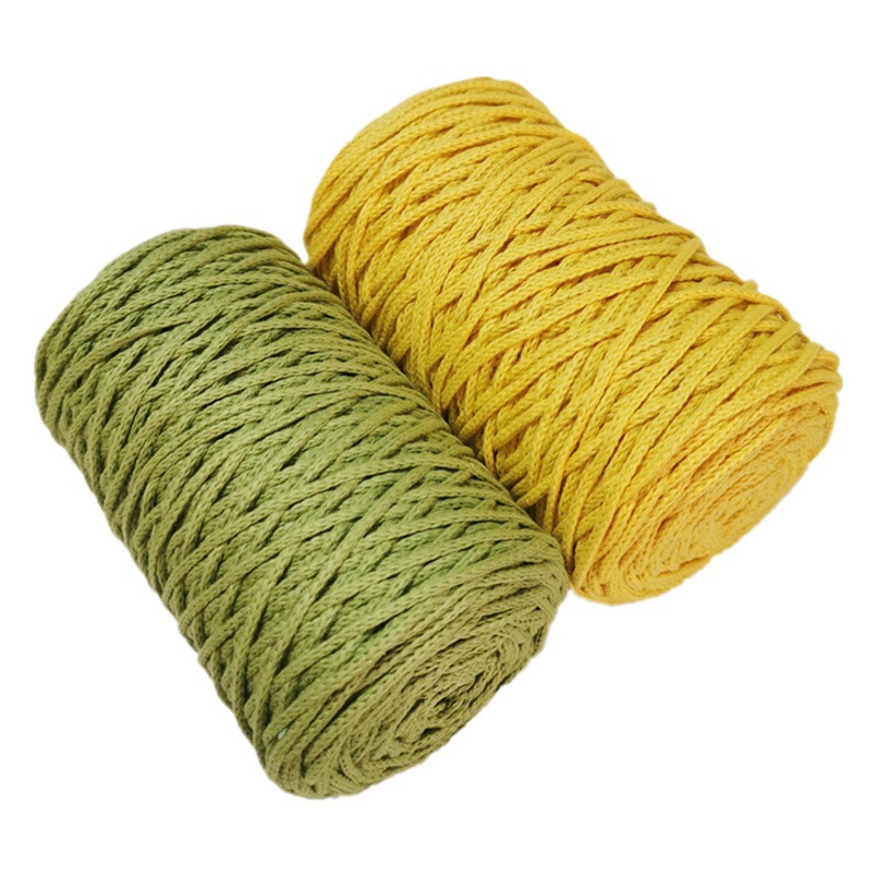 Hua Manni factory direct hollow cotton thread round yarn cotton thread hand woven diy cotton rope wholesale 3mm