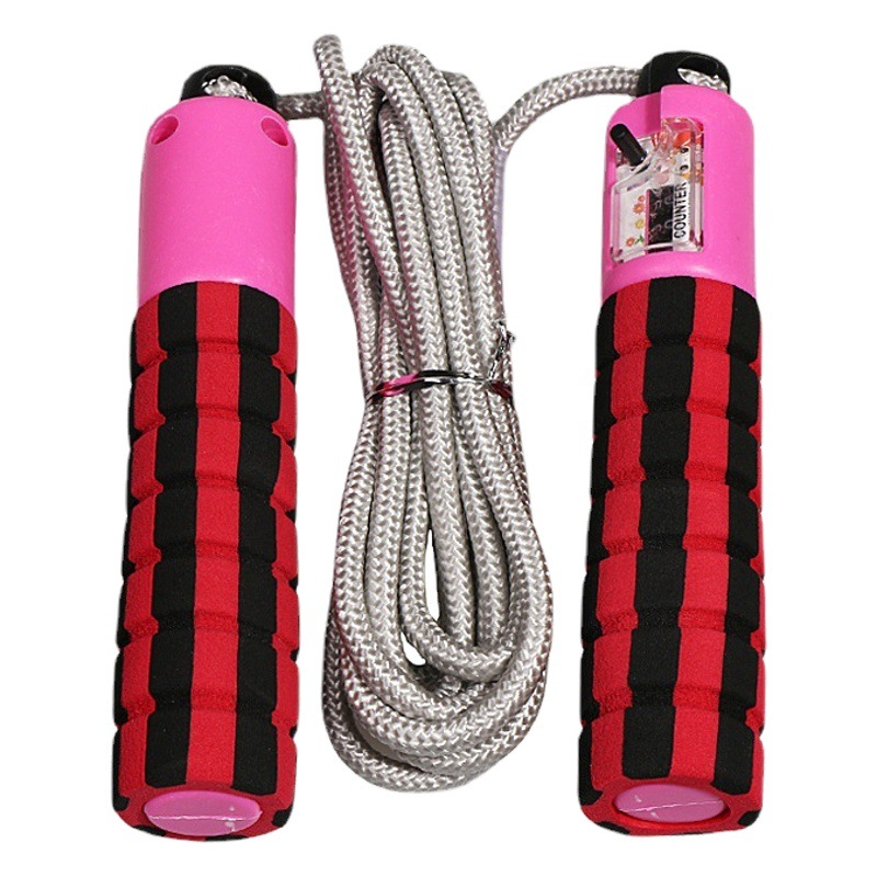 Skipping rope wholesale 219 cotton rubber skipping rope competition skipping rope automatic counting skipping rope sponge handle