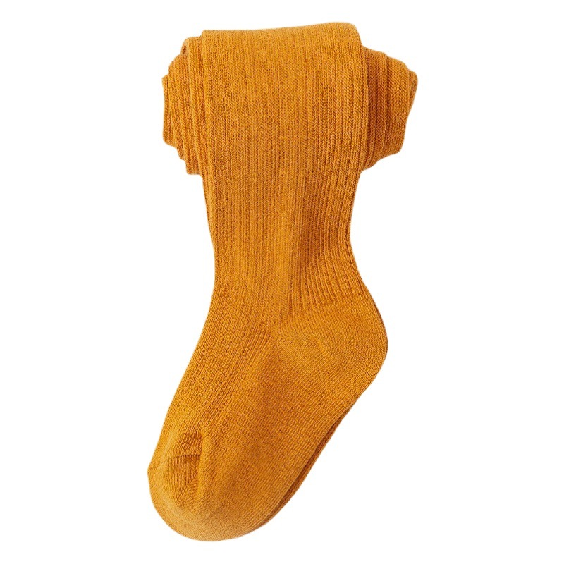 Children's Pantyhose Autum Pure Color Girls' Pantyhose Baby Socks Kidsren 0-4 Years Old Combed Cotton One-Piece Pantyhose