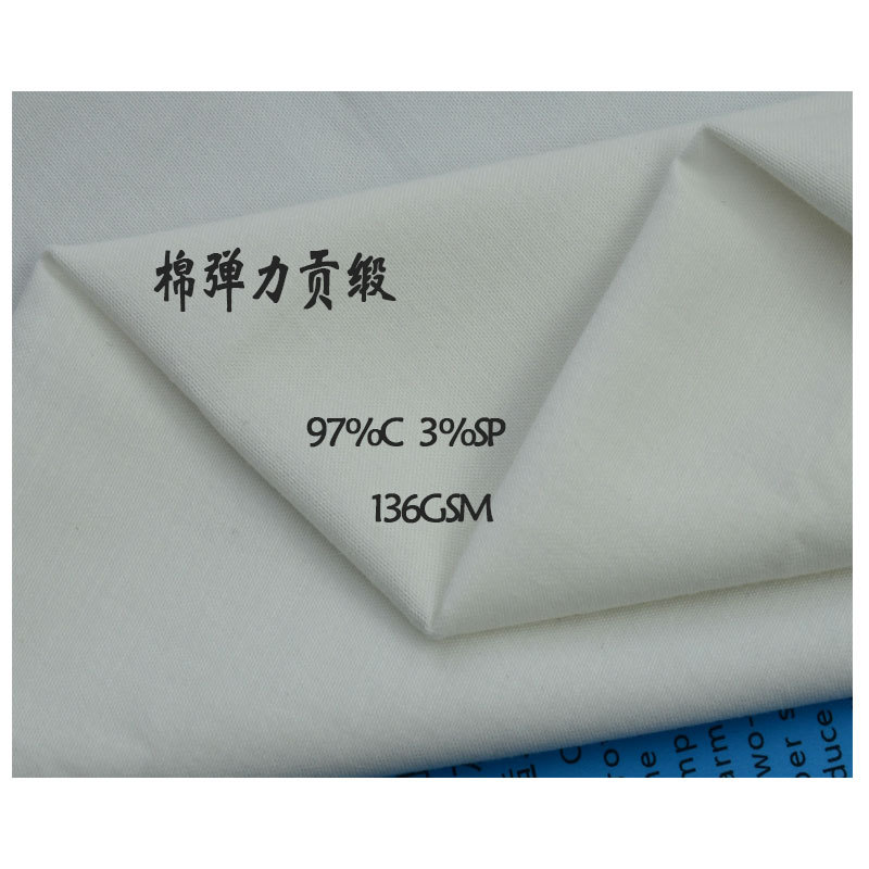 Cotton elastic tribute satin, drape, wrinkle-resistant, breathable, skin-friendly, women's shirts, dresses, and skirt fabrics wholesale