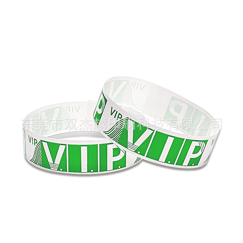 Picture of Spot disposable bracelet waterproof tear-proof identification synthetic paper exhibition admission ticket disposable wrist strap