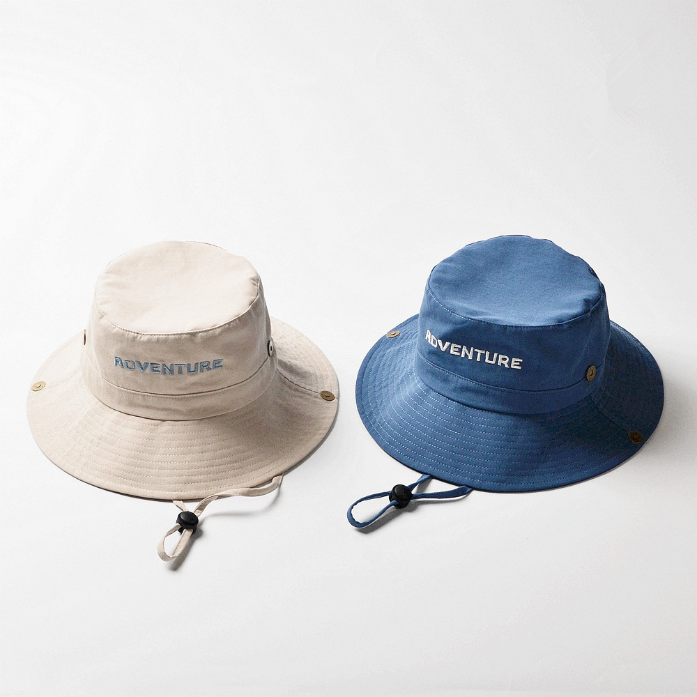 Spring and summer moinmlon new children's flanging fisherman hat baby sunshade sun hat adjustable large brim hat