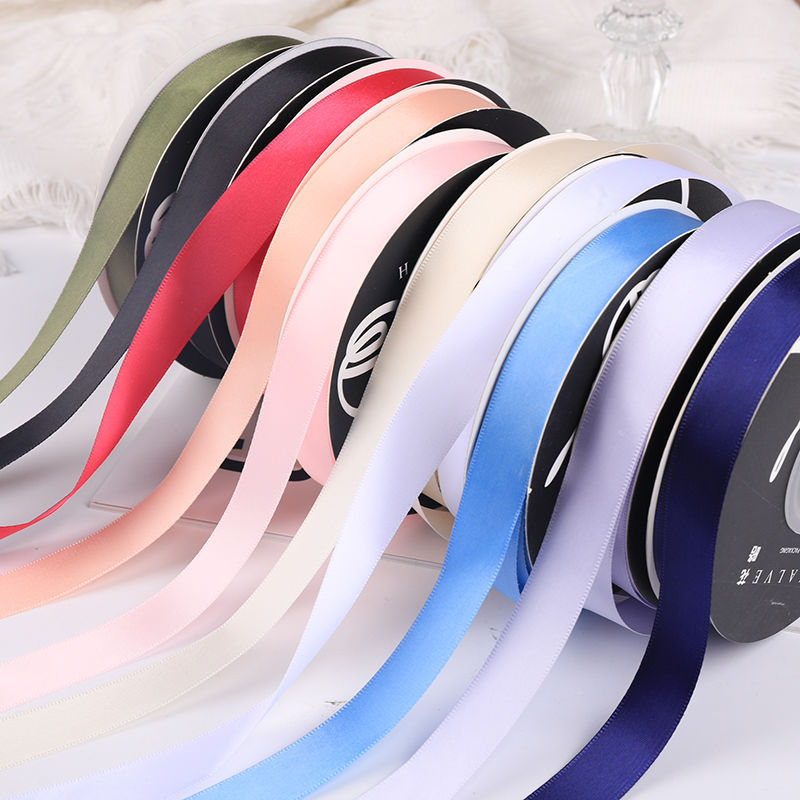 Solid Color Double-sided Polyester Ribbon Fresh Flower Bundle Ribbon Ribbon Ribbon Ribbon Bow Strap Floral Packaging