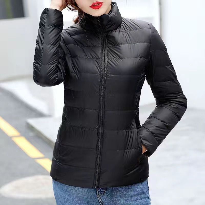 Picture of New Hooded Down Cotton-padded Jacket Women's Short plus size Thickened Warm Clothes Korean Style Simple Casual Fashionable Lightweight Jacket