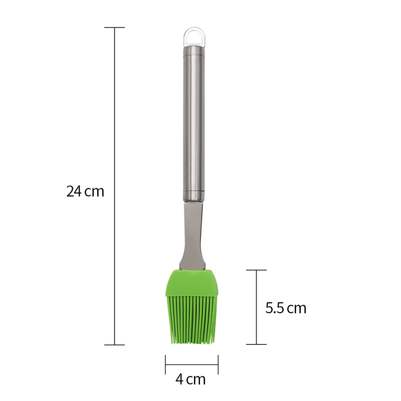 Picture of Stainless Steel Handle Silicone Sweep Brush High Temperature Resistant Barbecue Brush DIY Cake Tools Silicone Barbecue Oil Brush