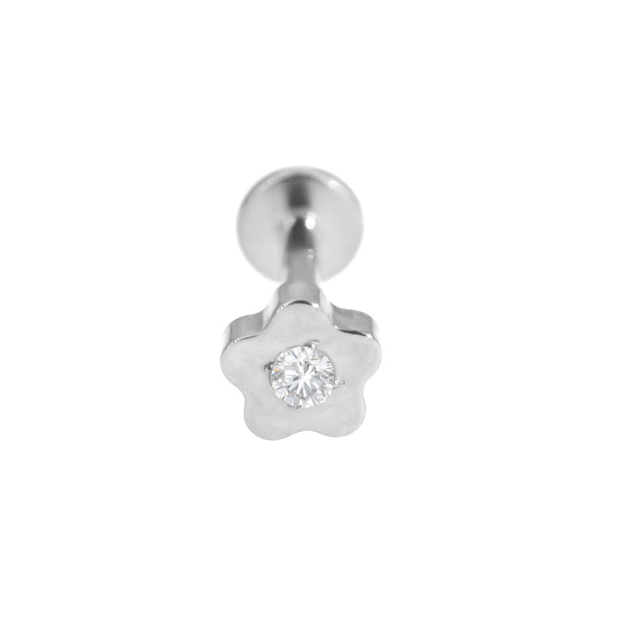 Picture of F136 Titanium Alloy Hollow Love Flower Batch Flower Peach Heart Lip Nail Ear Bone Nail Tragus Small Ear Bone Nail 0.9 Teeth