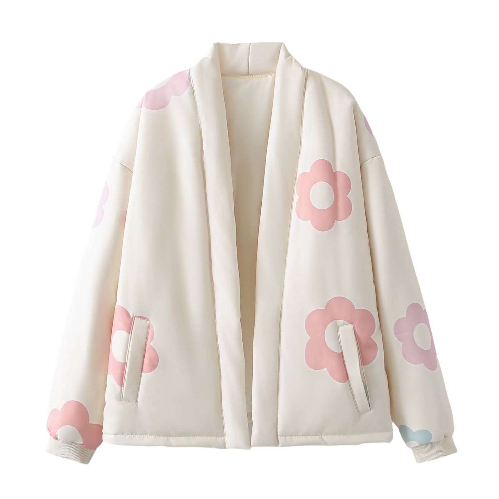 2024 Foreign Trade Cross-border European and American Women's New Loose Casual All-match Cotton Jacket Coat 24080